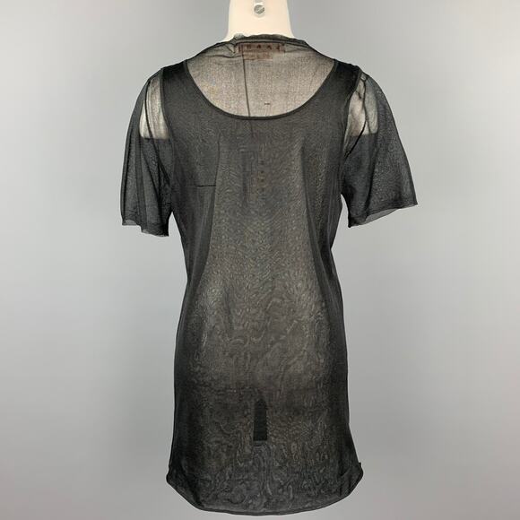 MARNI Size 6 Black See Through Silk Layered Tank Casual Top - Picture 4 of 7